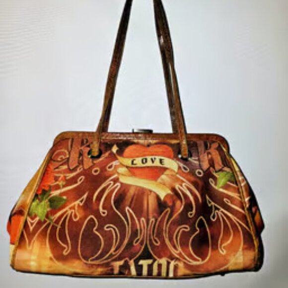 Isabella Fiore Handbag Purse Satchel Beautiful Bing & Beadwork Rock & Love BaG - Picture 2 of 6